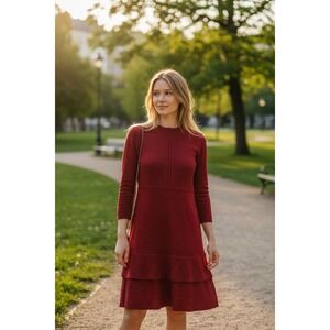 Nanette Lepore Women's Red Dress NM2F11P61 Size‎ Medium – Elegant Cocktail Dress